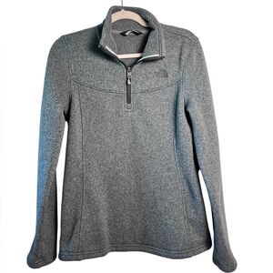 The North Face Women’s‎ Grey Fleece 1/4 Zip Pullover Sweater Large Long Sleeves